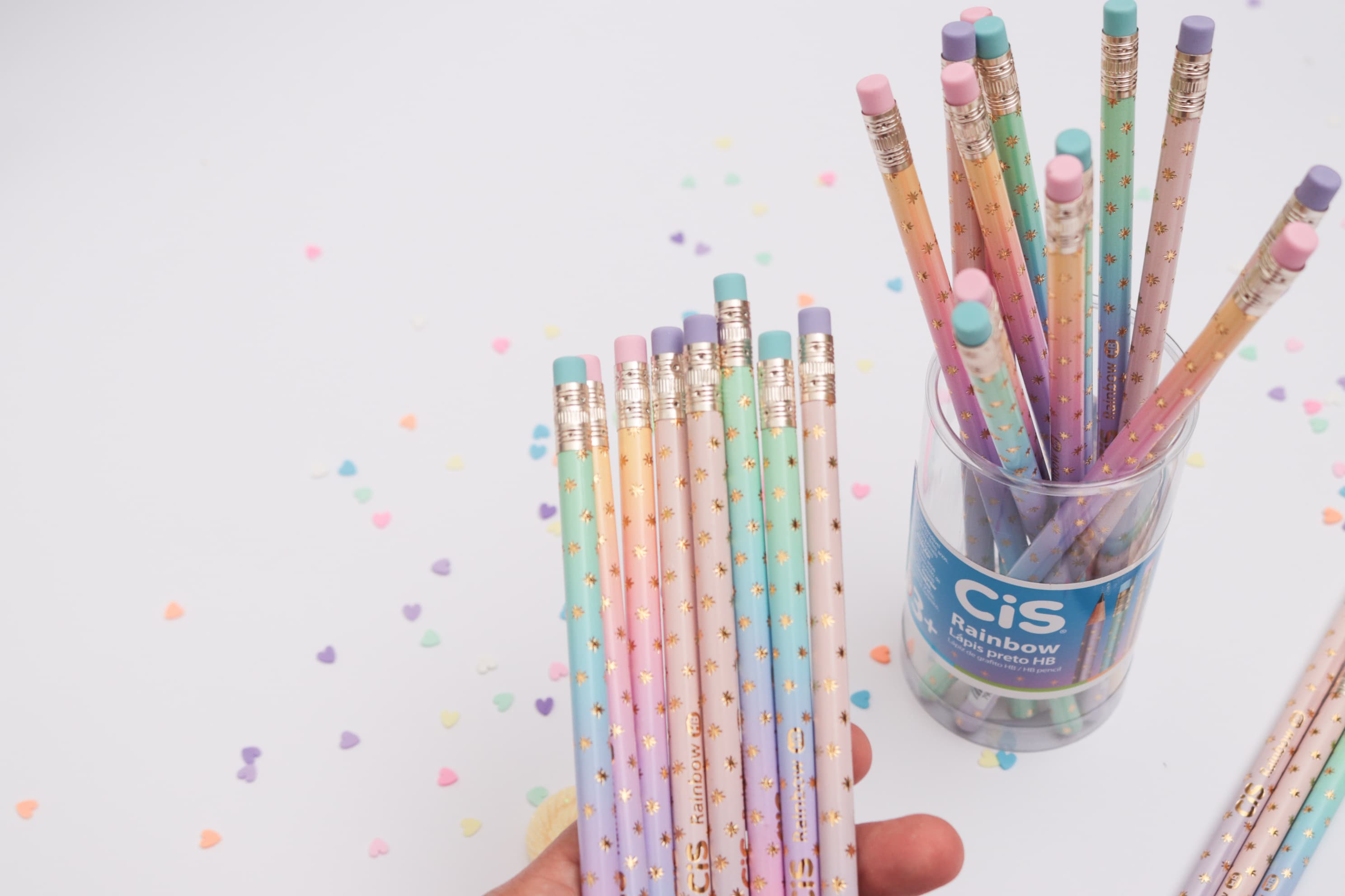 Lápis CIS Rainbow detalhes metalizados  3