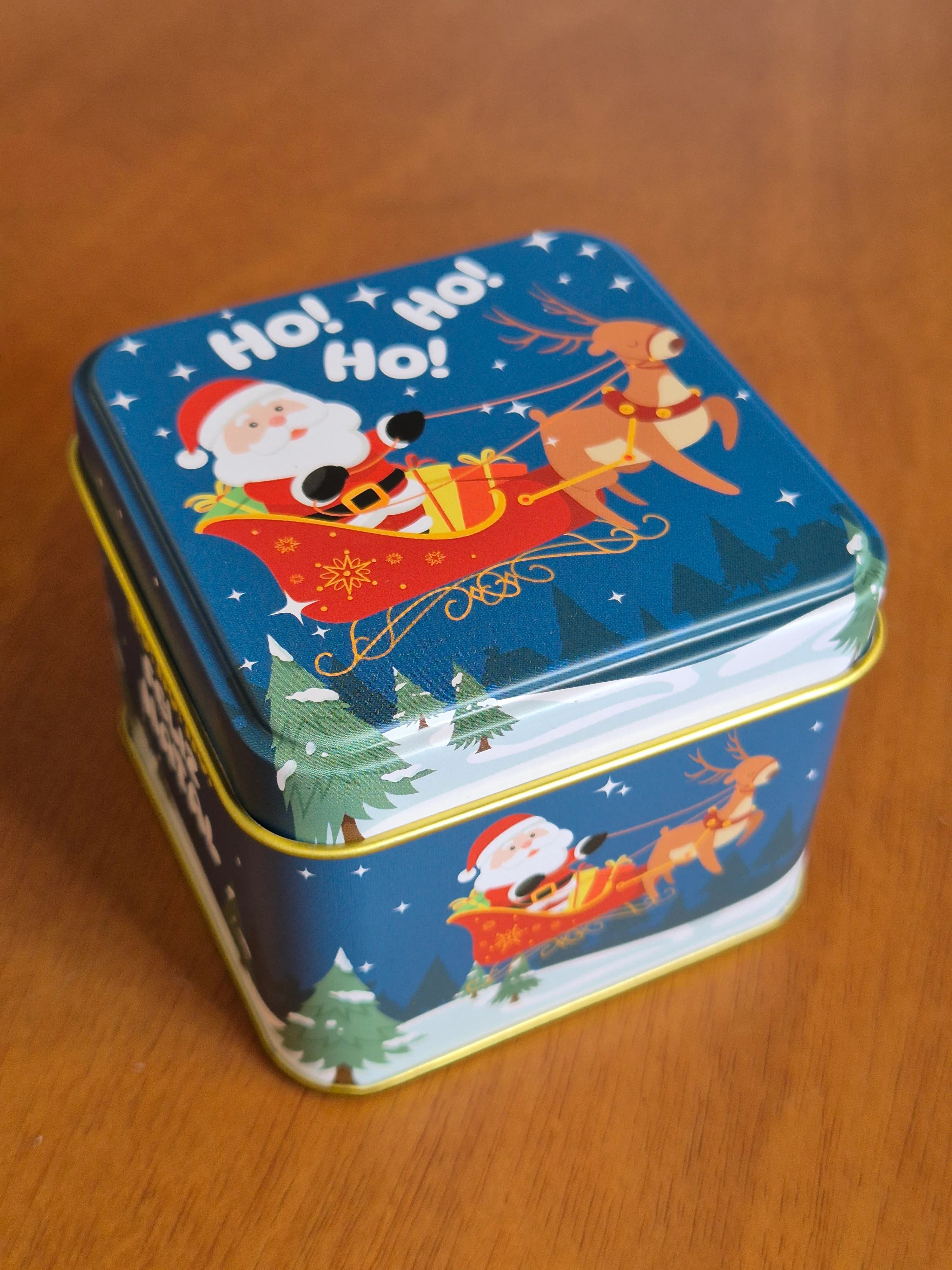 Lata Natal com 18 imãs 5x5cm - OPÇÃO 1