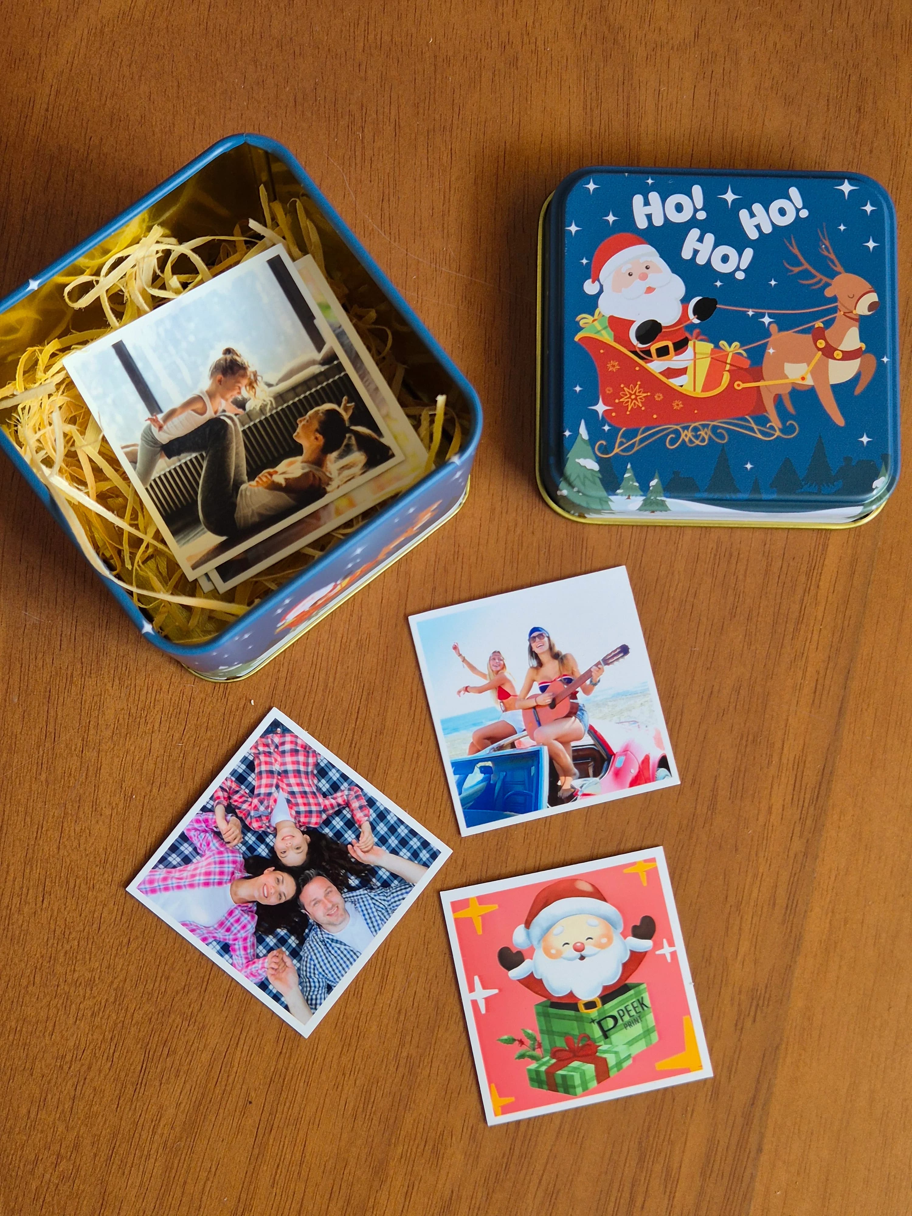Lata Natal com 18 imãs 5x5cm - OPÇÃO 1 2