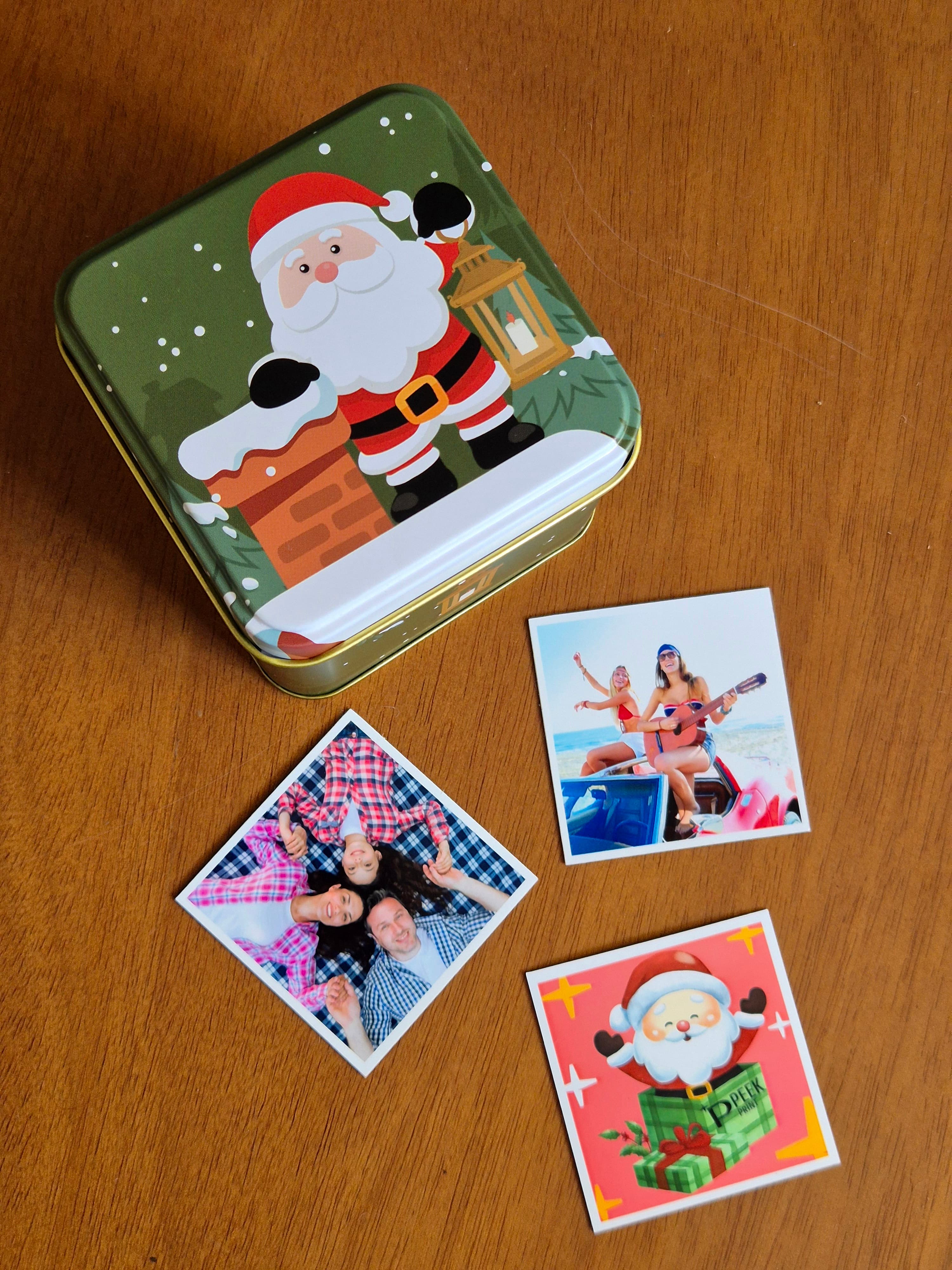 Lata Natal com 18 imãs 5x5cm - OPÇÃO 2 3