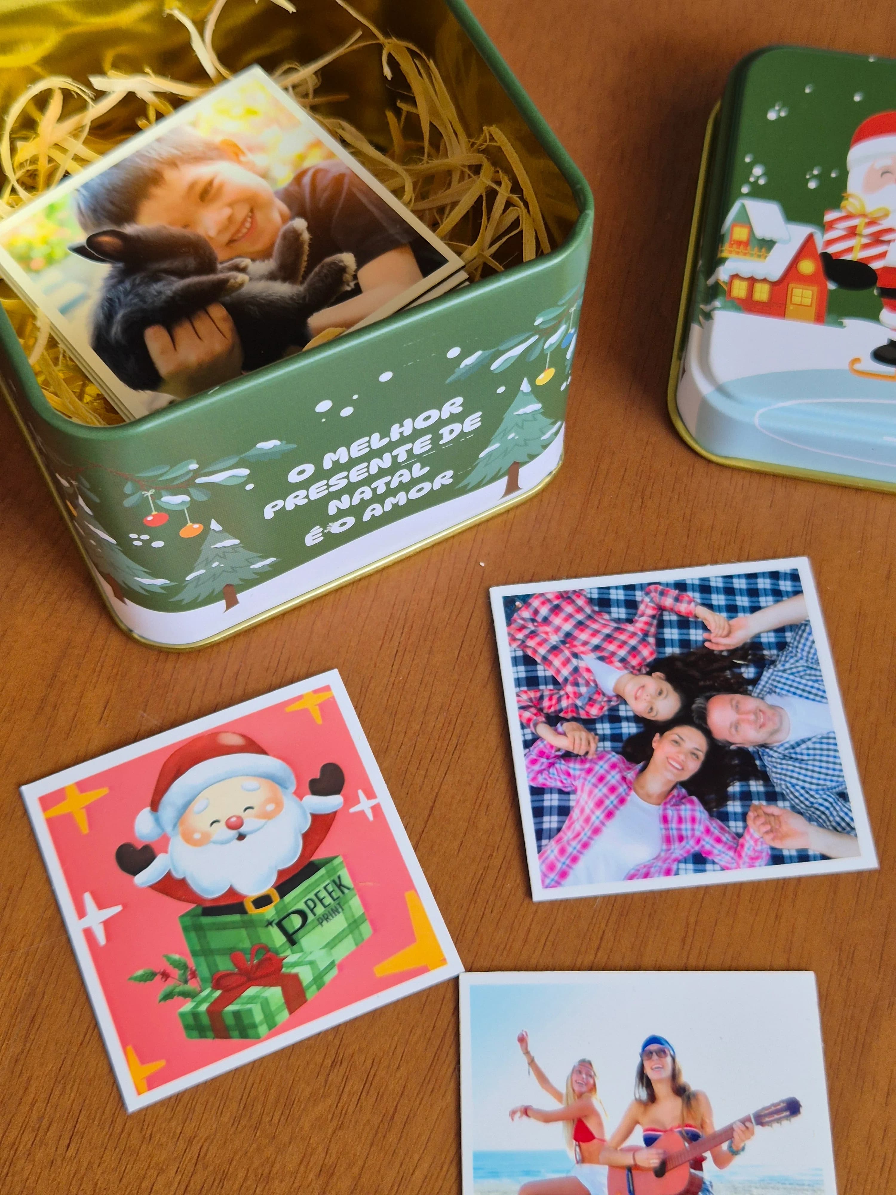Lata Natal com 18 imãs 5x5cm - OPÇÃO 3 2