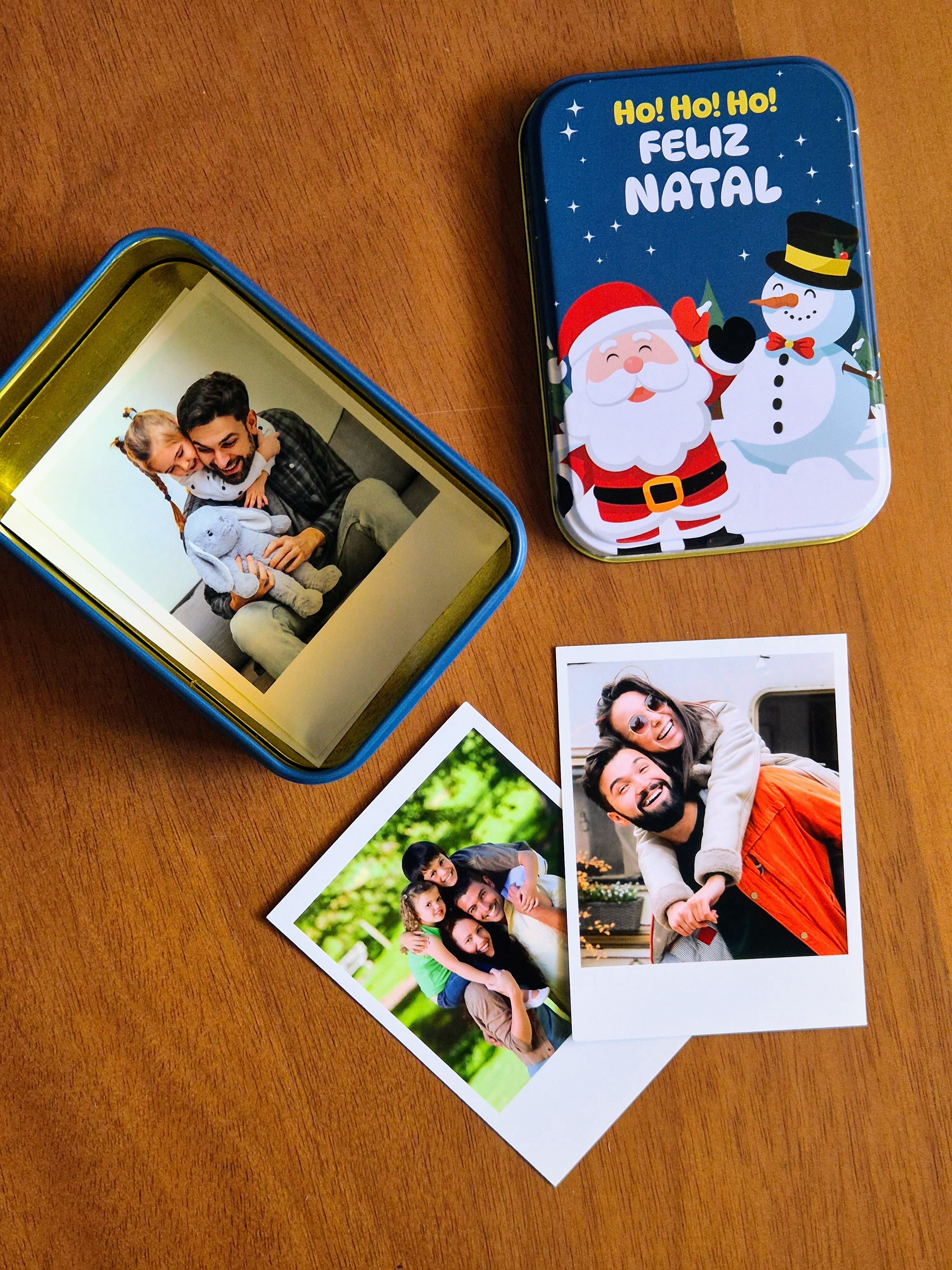 Lata Natal com 10 fotos Polaroid - OPÇÃO 1 2