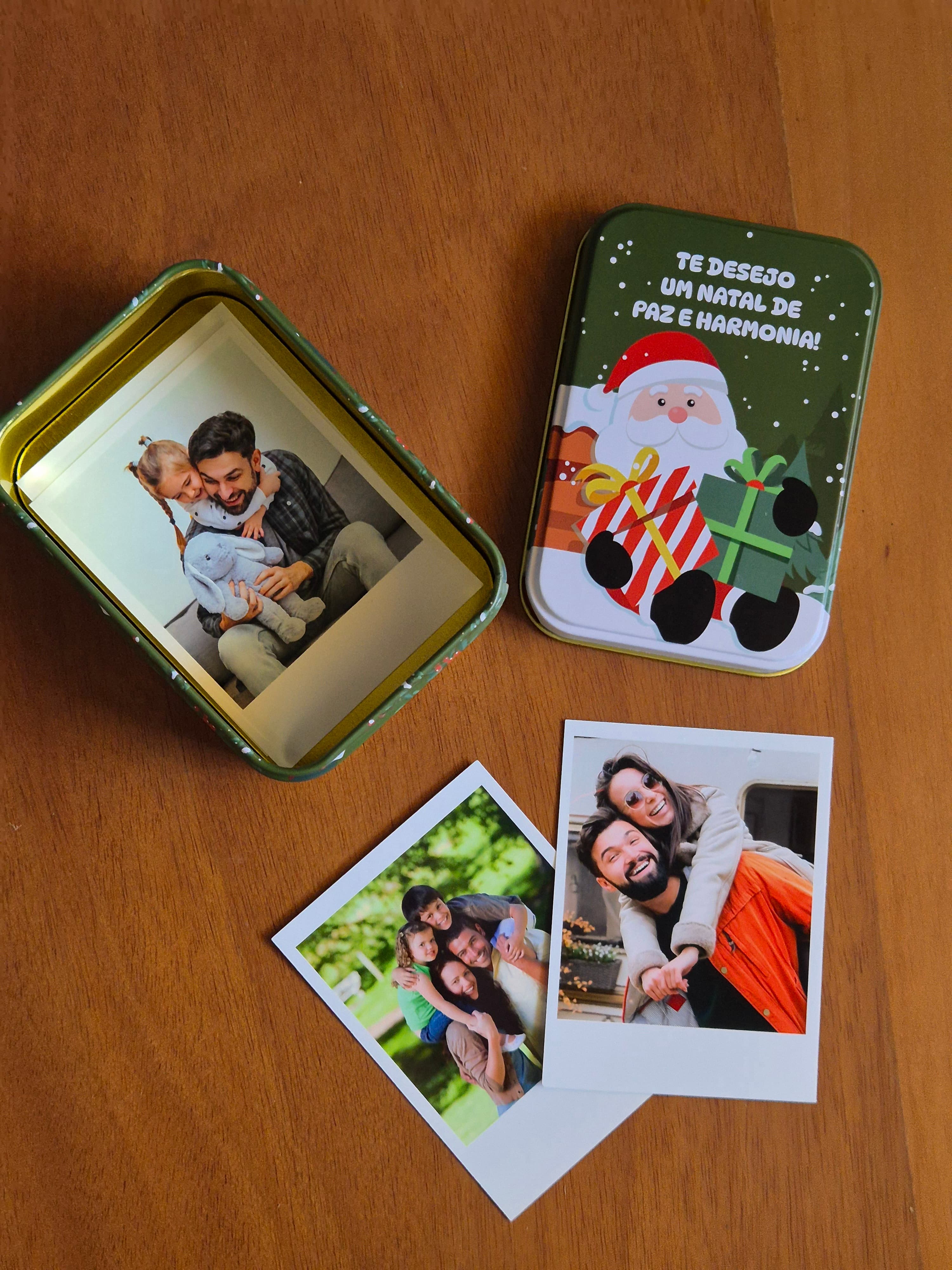 Lata Natal com 10 fotos Polaroid - OPÇÃO 2 2