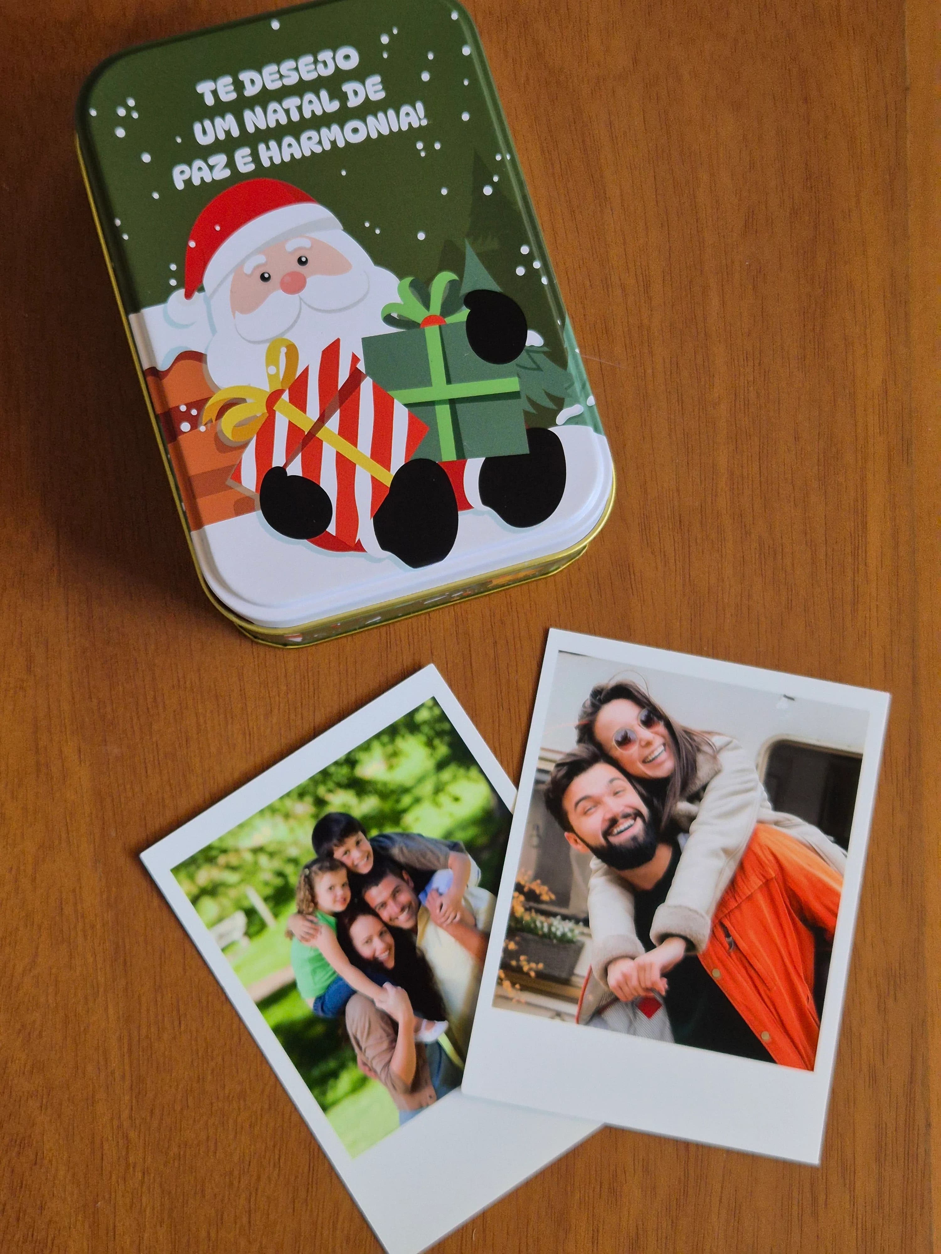 Lata Natal com 10 fotos Polaroid - OPÇÃO 2 3